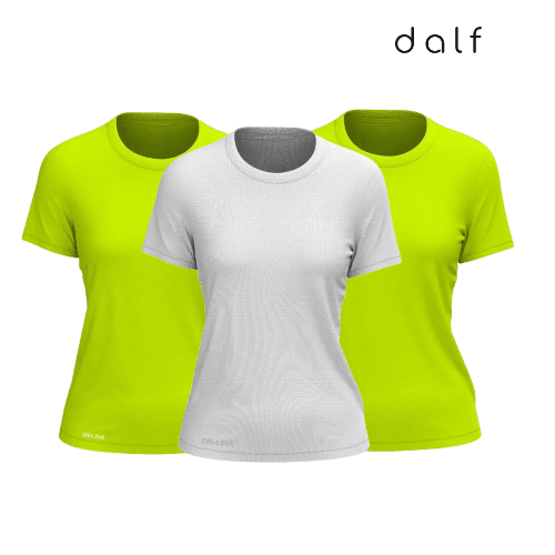 2 Amarelo Neon - Branco