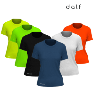 Combo 6 Camisetas DalfTech Feminina - Anti Suor e Anti Odor