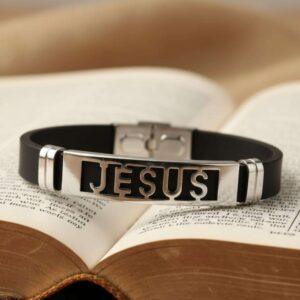 Bracelete de Fé em Aço Inoxidável